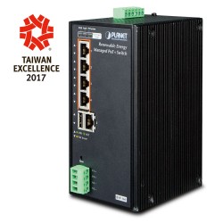 BSP-360 Industrial solar controller with 4 ports POE 802.3at managed switch