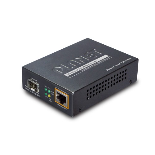 GTP-805A - 1000BASE-X to 10/100/1000BASE-T 802.3at PoE Media Converter (mini-GBIC, SFP)