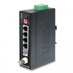 IVC-234GT Industrial 1-Port BNC / RJ11 to 4-Port Gigabit Ethernet Extender