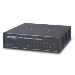 GSD-1603 - 16-Port 10/100/1000BASE-T Desktop Gigabit Ethernet Switch, Metal (External Power)
