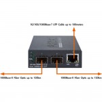GT-1205A - 10/100/1000Base-T to Dual 1000Base-X SFP Media Converter