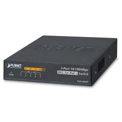 FSD-504HP - 4-Port 10/100Mbps 802.3af/at PoE + 1-Port 10/100Mbps Desktop Switch (60 Watts)