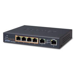 GSD-604HP - 4-Port 10/100/1000T 802.3at PoE + 2-Port 10/100/1000T Desktop Switch (External 55 Watts)